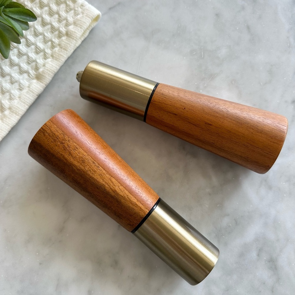 Acacia Wood Salt and Pepper Shakers